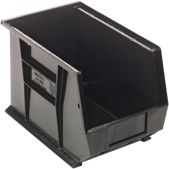 Quantum Storage Systems® Black 13.625" x 8.25" x 8" ULTRA Stack & Hang Bin
